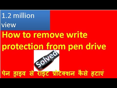 how to disable write protection usb